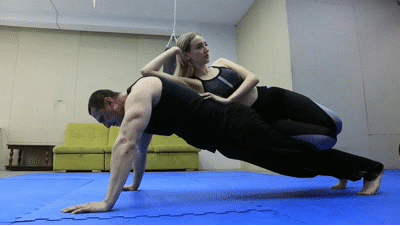 Alice gives big guy a training